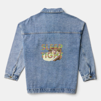 TEE Cute Sleep Slogan Denim Jacket