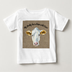 Tee for Baby Boy with Cow Face