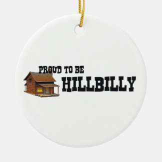 TEE Hillbilly Proud Ceramic Tree Decoration