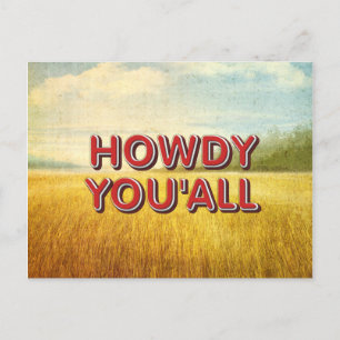 TEE Howdy You'all Postcard