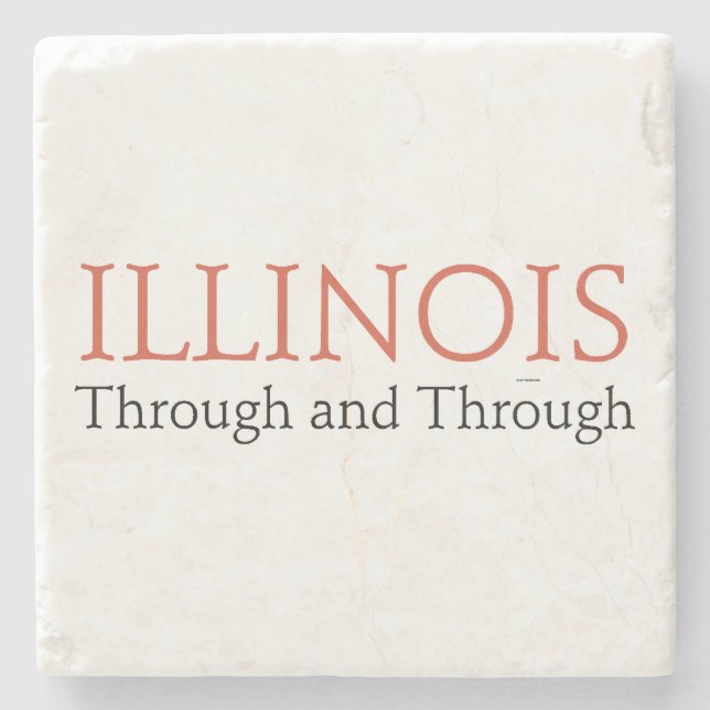 TEE Illinois Stone Coaster (Front)