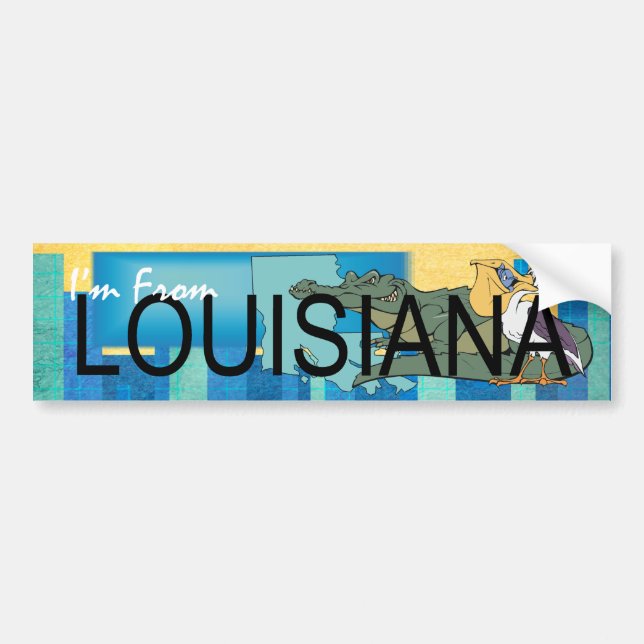 TEE I'm From Louisiana Bumper Sticker (Front)