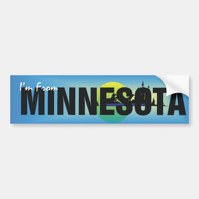 TEE I'm From Minnesota Bumper Sticker (Front)