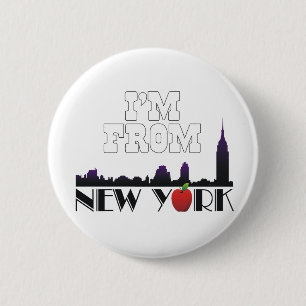 TEE I'm From New York 6 Cm Round Badge