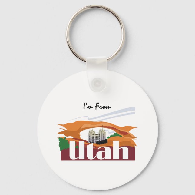 TEE I'm From Utah Key Ring (Front)