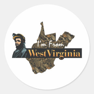 TEE I'm From West Virginia Classic Round Sticker
