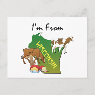 TEE I'm From Wisconsin Postcard