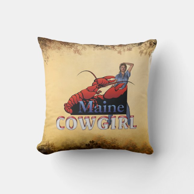 TEE Maine Cowgirl Cushion (Front)