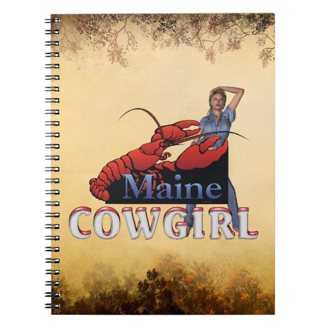 TEE Maine Cowgirl Spiral Notebook (Front)
