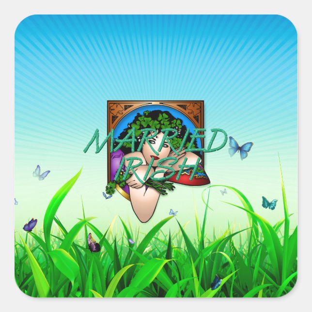 TEE Married Irish Square Sticker (Front)