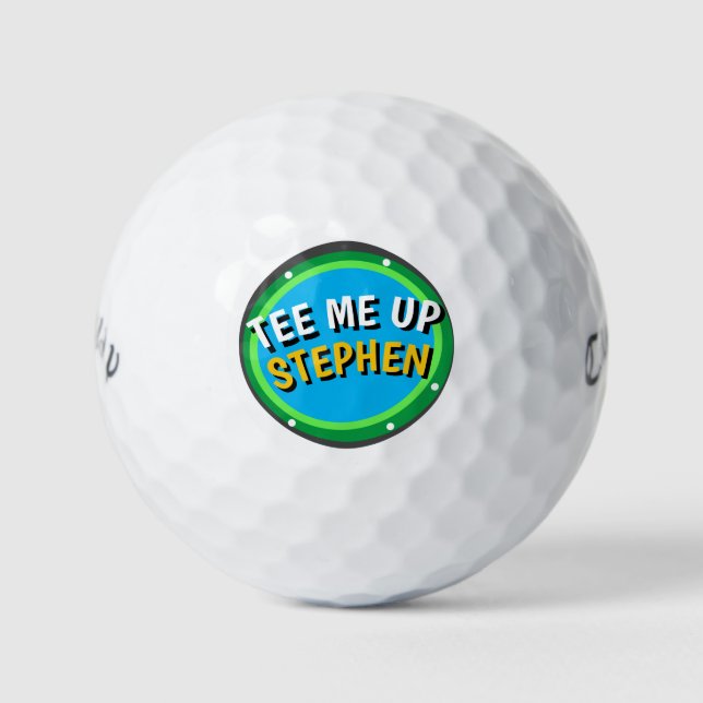TEE ME UP Personalised Golf Balls (Front)