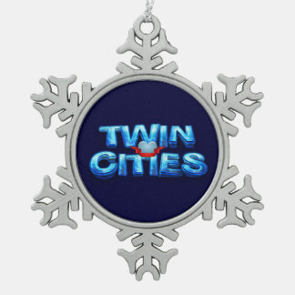 TEE Minneapolis Snowflake Pewter Christmas Ornament