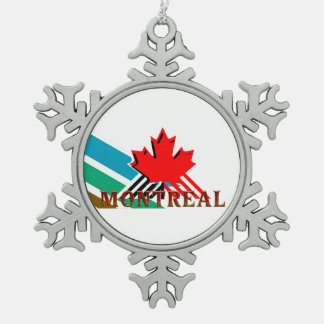 TEE Montreal Snowflake Pewter Christmas Ornament