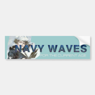TEE Navy Waves Bumper Sticker