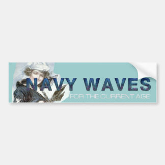 TEE Navy Waves Bumper Sticker