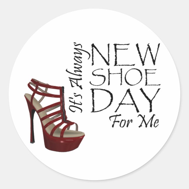 TEE New Shoe Day Classic Round Sticker (Front)
