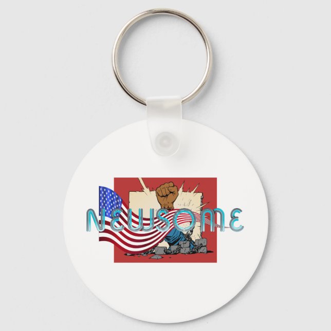 TEE Newsome for President Key Ring (Front)