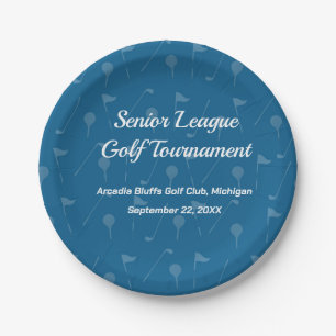 Tee Off in Style - Golf Party Round Paper Plate
