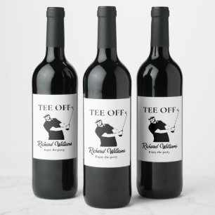 Tee Off Start of A New Era in Life Retirement Wine Label