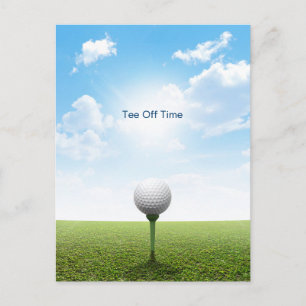 Tee Off Time Postcard