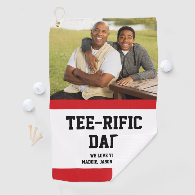 Tee-Rific Dad Custom Photo Golf Towel (InSitu)
