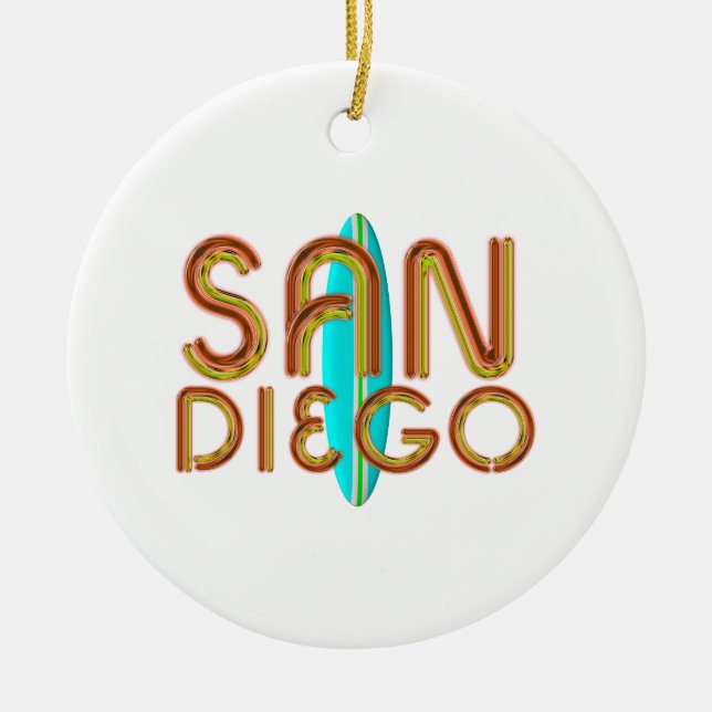 TEE San Diego Ceramic Tree Decoration (Front)