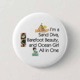 TEE Sand Diva 6 Cm Round Badge