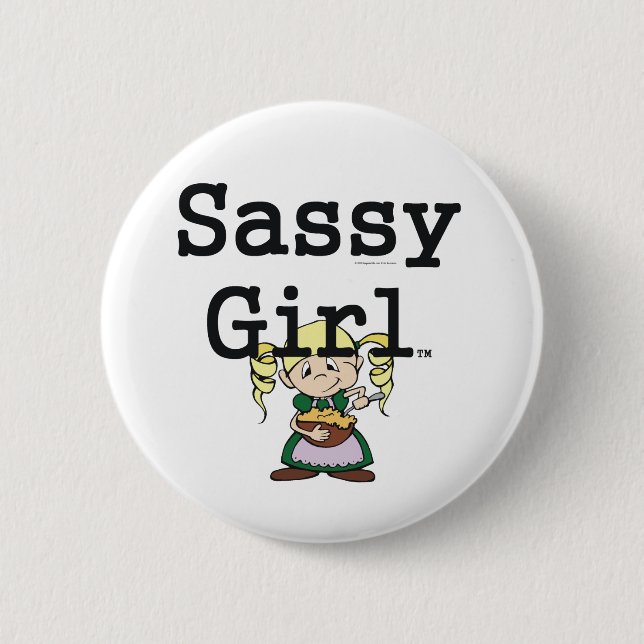 TEE Sassy Girl 6 Cm Round Badge (Front)