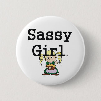 TEE Sassy Girl 6 Cm Round Badge
