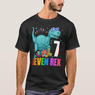 Tee Seven Dinosaur 7 Year Old Boys Seven Rex 7th B