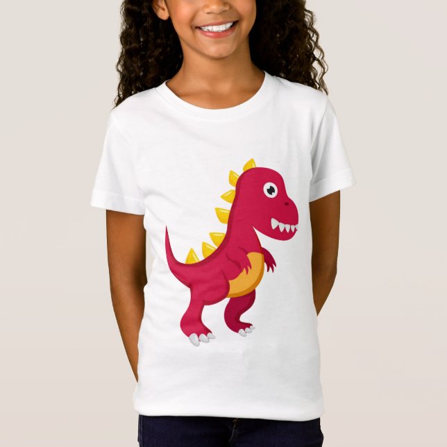 Tee Shirt Basic Dinosaur Girl (Front)