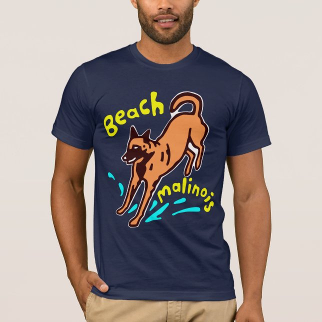 tee-shirt beach malinois T-Shirt (Front)