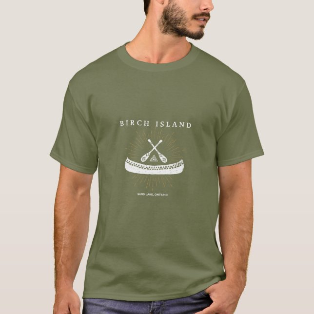 Tee shirt canoe logo green (Front)