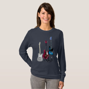 Tee-shirt long sleeves, Guitars, music T-Shirt