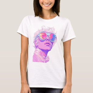 Tee shirt with image of  face wearing sunglasses