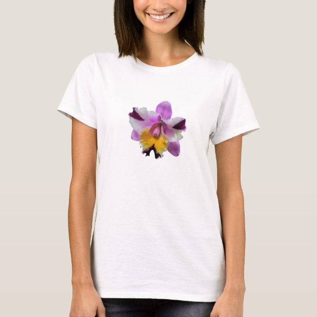Tee Shirt with Purple Orchid (Front)