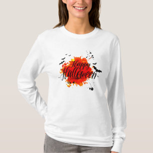 Tee-shirt Woman White Long Sleeves Halloween T-Shirt