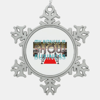 TEE Show Business Snowflake Pewter Christmas Ornament