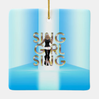 TEE Sing Girl Sing Ceramic Ornament