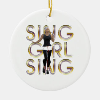TEE Sing Girl Sing Ceramic Tree Decoration