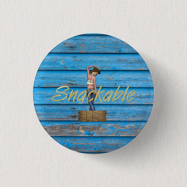 TEE Snackable Ladies T-Shirts 3 Cm Round Badge (Front)