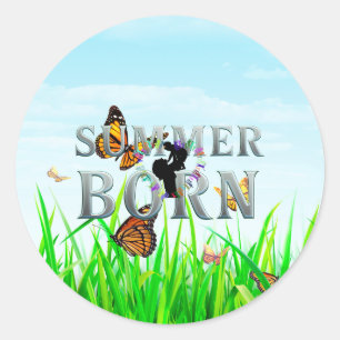 TEE Summer Born Classic Round Sticker