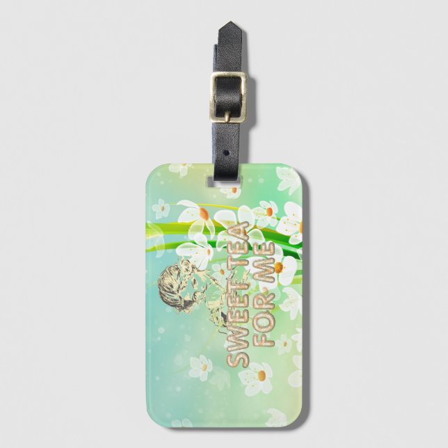 TEE Sweet Tea for Me Luggage Tag (Front Vertical)
