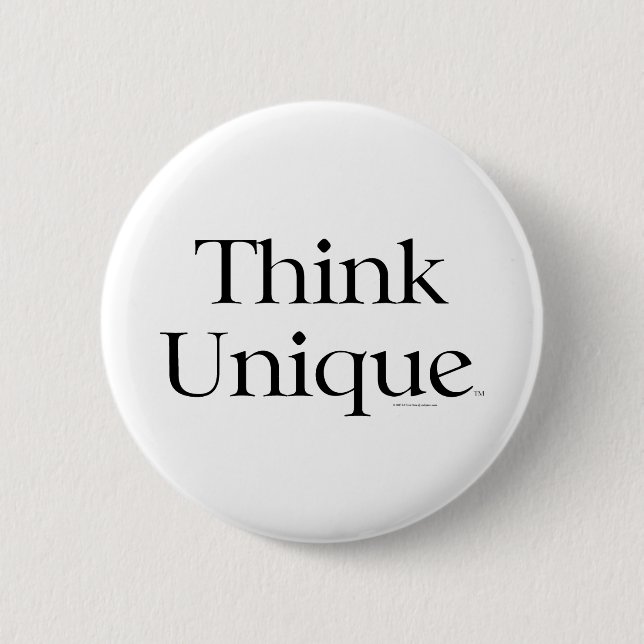 TEE Think Unique 6 Cm Round Badge (Front)