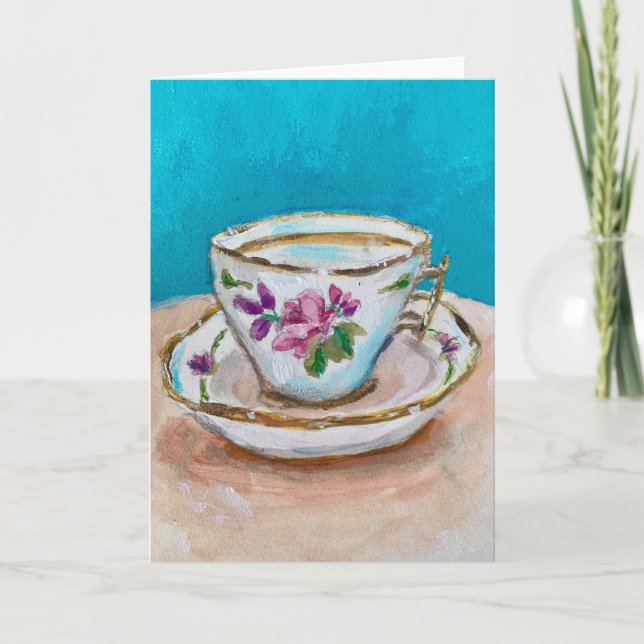 Tee time cup card - just to say hello (Front)