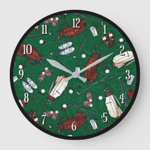 Tee Time Golf Large Clock