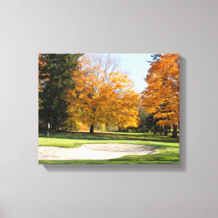 Tee Time in Autumn Canvas Print