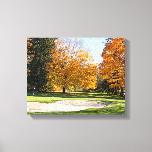 Tee Time in Autumn Canvas Print (Front)