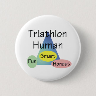 TEE Triathlon Human 6 Cm Round Badge