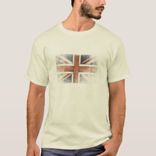 Tee with Vintage Great Britain Flag